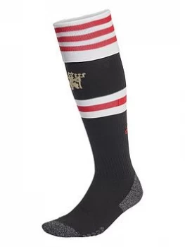 Image of adidas Manchester United 21/22 Home Socks - White, Size 6.5-8, Men