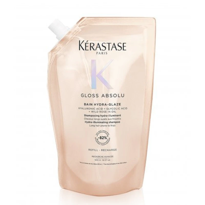 Image of Kerastase Gloss Absolu Bain Hydra-Glaze Moisturising and Illuminating Shampoo 500ml Refill