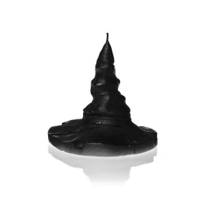 Image of Black Metallic Witch Hat Candle
