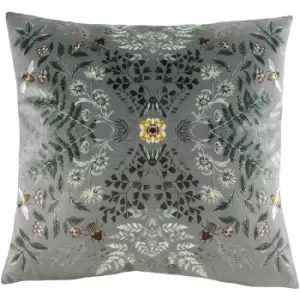 Image of Evans Lichfield Eden Mirrored Cushion Cover (One Size) (Grey)