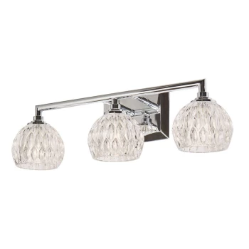 Image of Serena 3 Light Above Mirror Light - Polished Chrome Finish IP44, G9