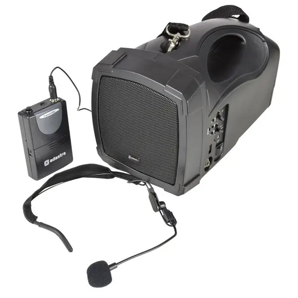 Image of Adastra Adastra H25B Portable Handheld PA Speaker System, with Rechargeable Battery, Wireless VHF Neckband Microphone, USB, FM & Bluetooth... H25B