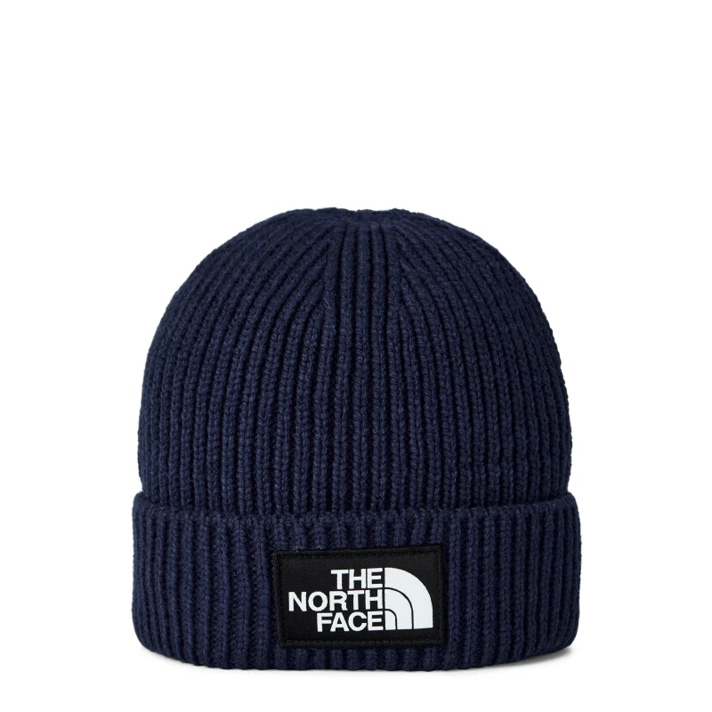 Image of The North Face The North Face Tnf Logo Box Cuffed Beanie - Blue Blue Mens