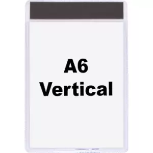 Image of Document sleeve, with magnetic strips, for A6, portrait format, short side open, pack of 10