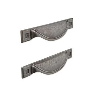 Image of IT Kitchens Pewter effect Cup Cabinet handle Pack of 2
