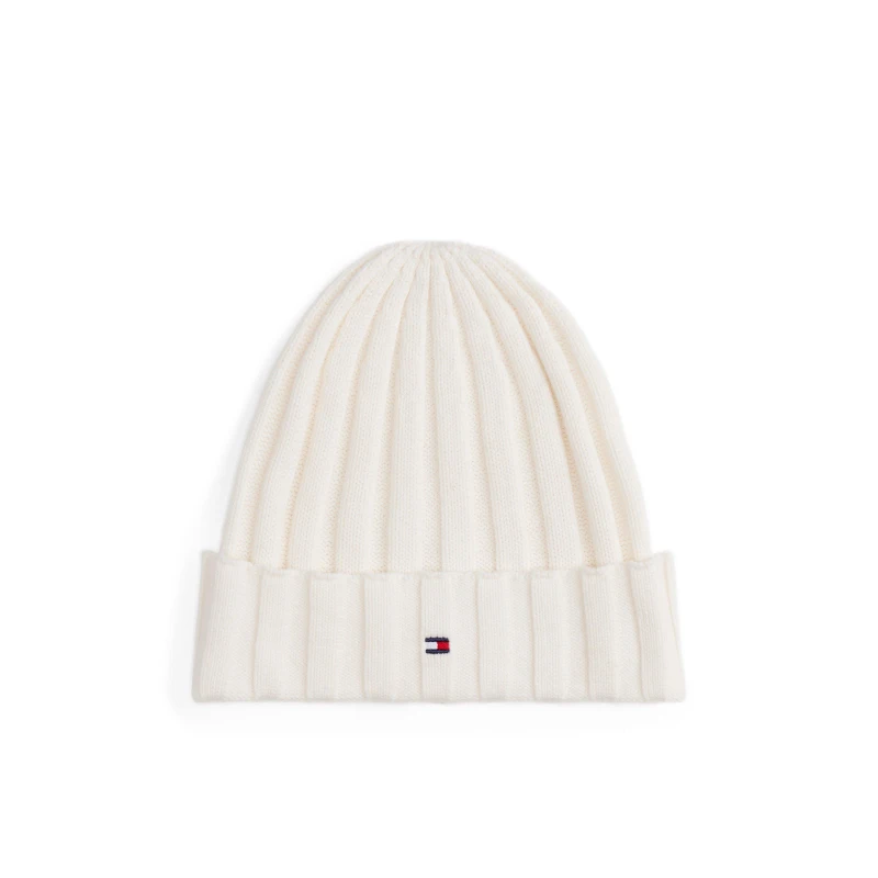 Image of Tommy Hilfiger Kids Flag Beanie White YBH unisex L-XL