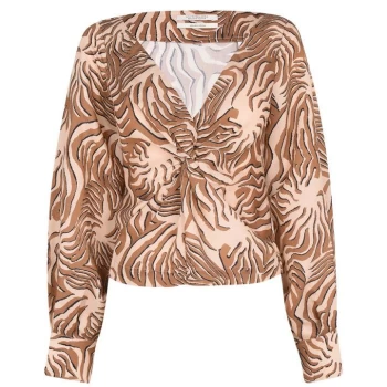 Image of Scotch and Soda Scotch And Soda Knotted Top - Brown 0217