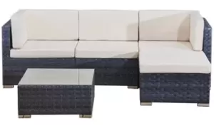 Image of Four-Seater Outdoor Sofa Set: Ocean Grey