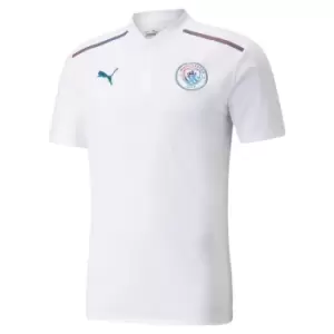 Image of 2021-2022 Man City Casuals Polo Shirt (White)