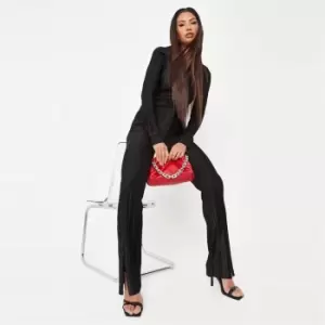 Image of Missguided Split Front Flare - Black