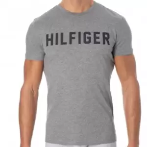 Image of Tommy Hilfiger Organic Cotton Logo T-Shirt - Grey L
