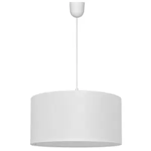 Image of Alba Cylindrical Pendant Ceiling Light White 40cm