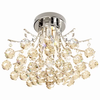Image of HOMCOM 3 Lights Mordern Style Ceiling Chandelier Pendant Crystal Light w/ Transparent K9 Crystal Droplets D40 X 28H (CM) AOSOM UK