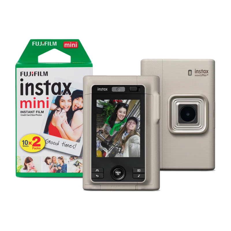 Image of Fujifilm Instax Mini LiPlay Plus Hybrid Instant Camera - Beige - Camer