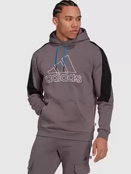 Image of adidas Future Icons Hoodie - Grey, Size S, Men