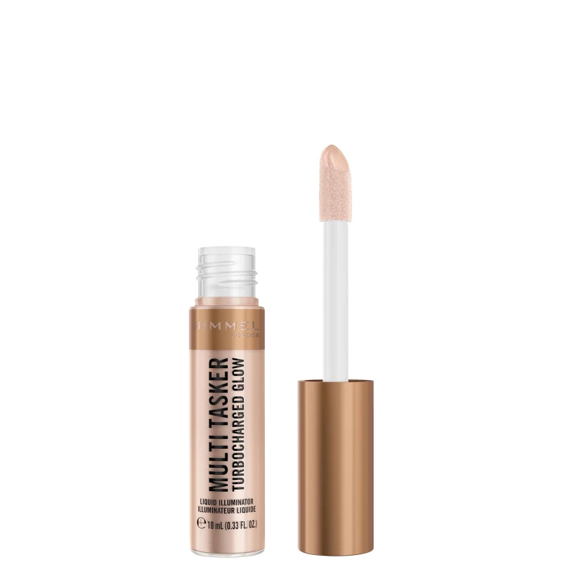 Image of Rimmel Multi Tasker Turbocharged Glow Liquid Illuminator 10ml (Various Shades) - 004 Chelsea Glow