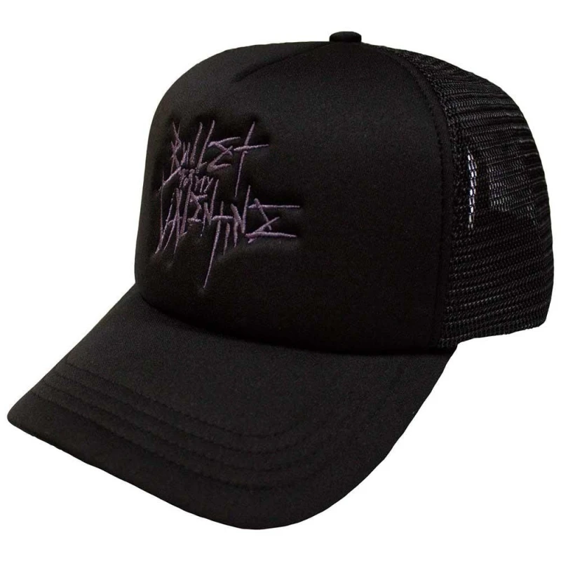 Image of Bullet For My Valentine Mens Logo Mesh Back Baseball Cap in Black Male One Size