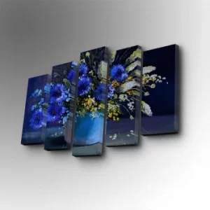 Image of 5PUC-147 Multicolor Decorative Canvas Painting (5 Pieces)