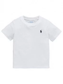 Image of Ralph Lauren Baby Boys Classic Short Sleeve T-Shirt - White, Size 9 Months