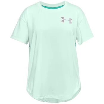 Image of Under Armour Armour HeatGear Short Sleeve T Shirt Junior Girls - Green