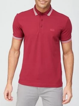 Image of Hugo Boss Athleisure Paddy Pique Polo Shirt Red Size S Men