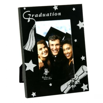 Image of 4" x 6" - Celebrations Black Photo Frame - Graduation