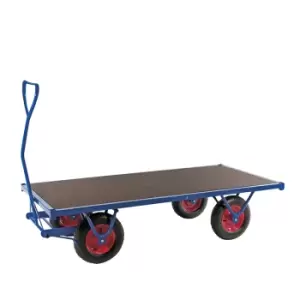 Image of Heavy Duty Braked Turntable Truck With Mesh Sides