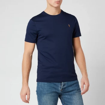 Image of Polo Ralph Lauren Mens Custom Slim Fit Soft Cotton T-Shirt - French Navy - M