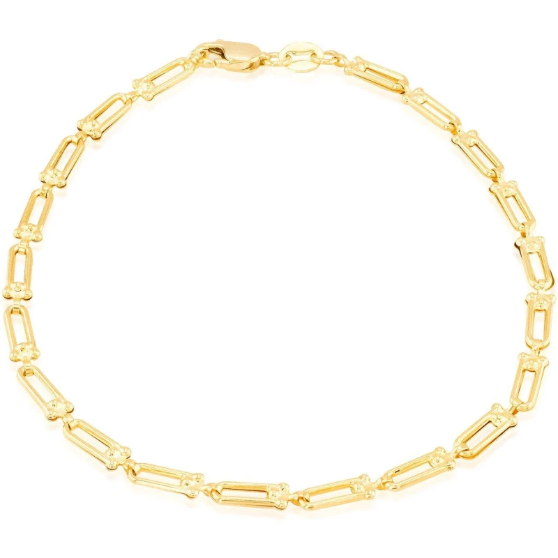 Image of Be You 9ct Gold Mini Industrial Chain Bracelet Yellow Gold female 7in