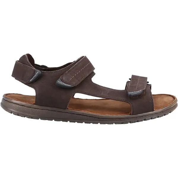 Image of Hush Puppies Mens Neville Lightweight Adjustable Walking Sandals - UK 12 Brown male GDE2459BRO12