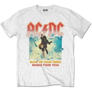 Image of AC/DC - Blow Up Your Video Unisex Medium T-Shirt - White