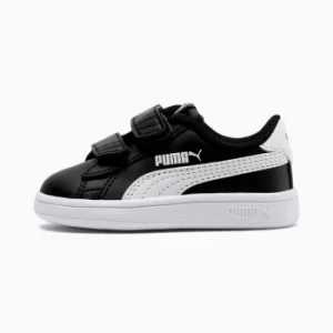 Image of PUMA Smash V2 Kids Trainers, Black/White Size 8 Shoes
