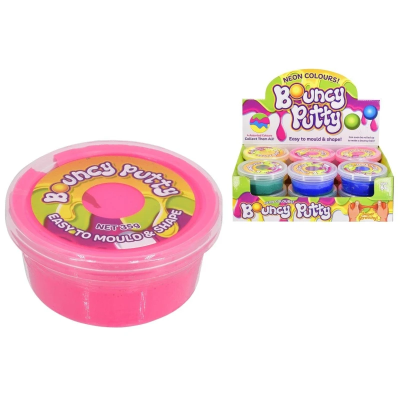 Image of Kandy Toys Neon Colour Bouncing Putty (One Supplied) Multi unisex
