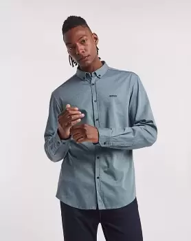 Image of BOSS Long Sleeve Navy Regular Fit Shirt