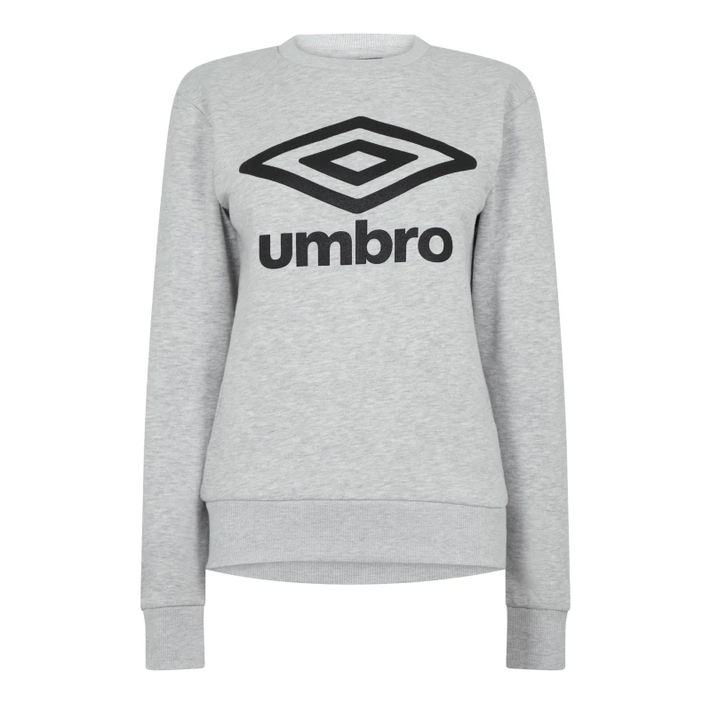 Image of Umbro Diamond Logo Crew Sweater Womens - Grey Grey 8