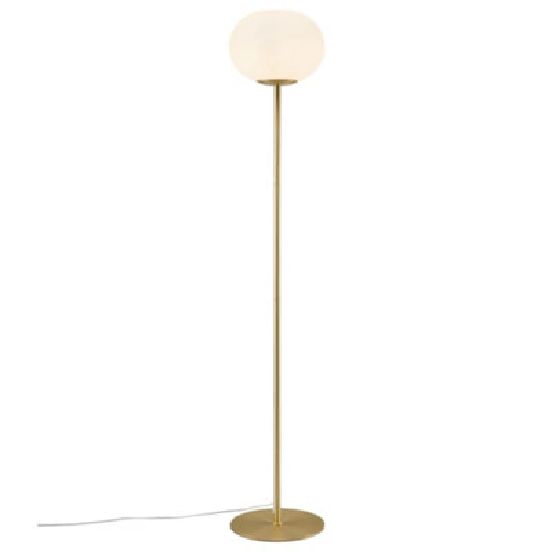 Image of Nordlux Alton Indoor Floor Lamp Brass Glass E27 Hand Blown - Mains Powered, IP20 in Gold Gold Unisex