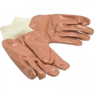 Image of Town and Country Mens Pvc Knit Wrist Gloves One Size