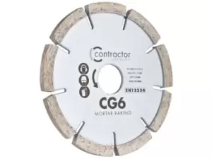 Image of OX Tools CG6-115/22 Contractor Diamond Blade - Mortar Raking 115 x 22.23mm