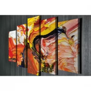 Image of BC036 Multicolor Decorative Canvas Painting (5 Pieces)