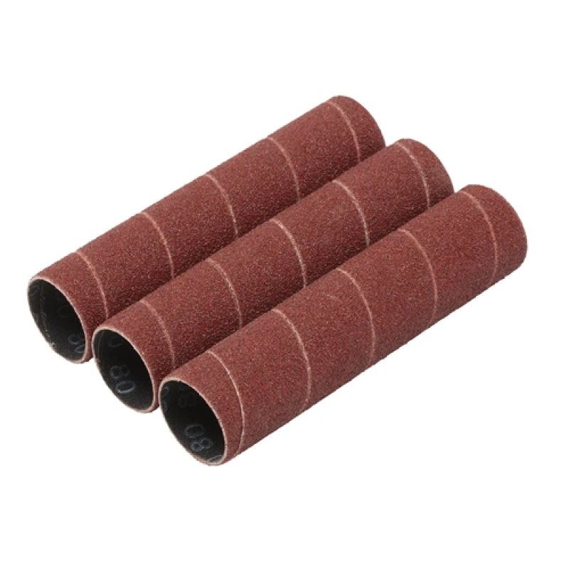 Image of Draper Aluminium Oxide Sanding Sleeves, 25 x 115mm, 80 Grit (Pack of 3) 8403