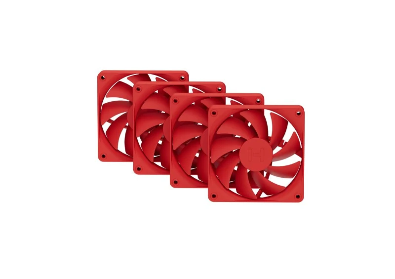 Image of HYTE HYTE FAN- -FA12-RR-4 computer cooling system Processor 12cm Red 4 pc(s) FAN-HYTE-FA12-RR-4