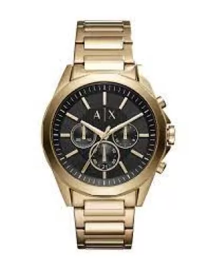 Image of Armani Exchange Mens Chronograph Gold-Tone Stainless Steel Watch - Gold