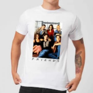 Image of Friends Group Photo Mens T-Shirt - White - M