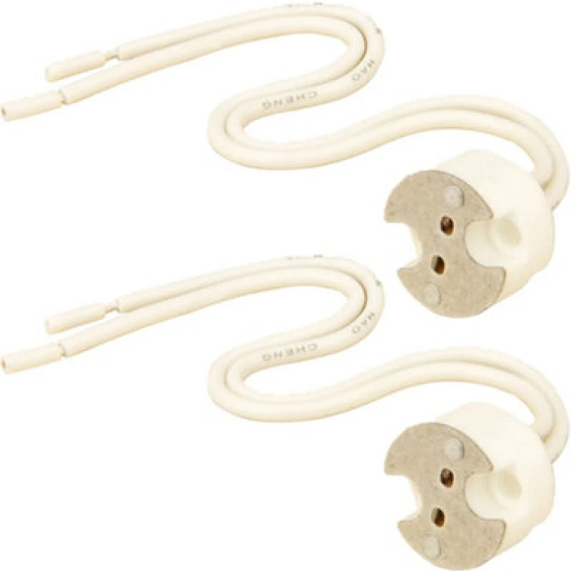 Image of Loops 2x MR16 Bayonet Light Bulb/Lamp Fitting Ceramic LED/Halogen Connector Downlight Multi