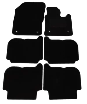Image of Car Mat VW Touran Round clips 2007 2010 6 piece Pattern 1376 VW36