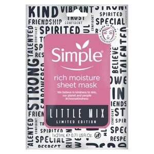 Image of Simple x Little Mix Rich Moisture Sheet Mask 1 Mask