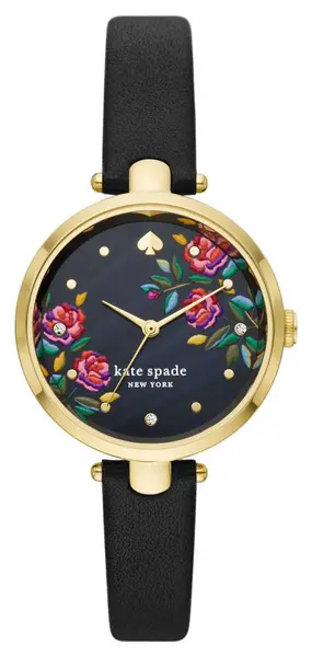 Image of Kate Spade KSW1769 Holland (34mm) Black Floral Dial / Black Watch