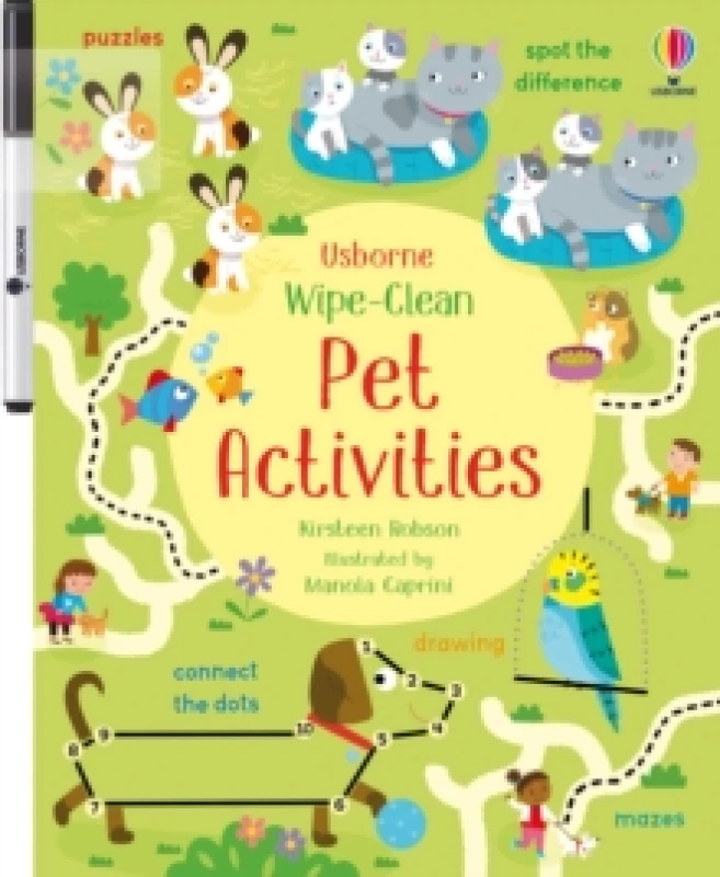 Image of Kirsteen Robson Wipe-Clean Pet Activities Book Multi unisex