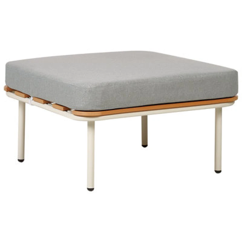 Image of Beliani Garden Ottoman Senise Metal Grey