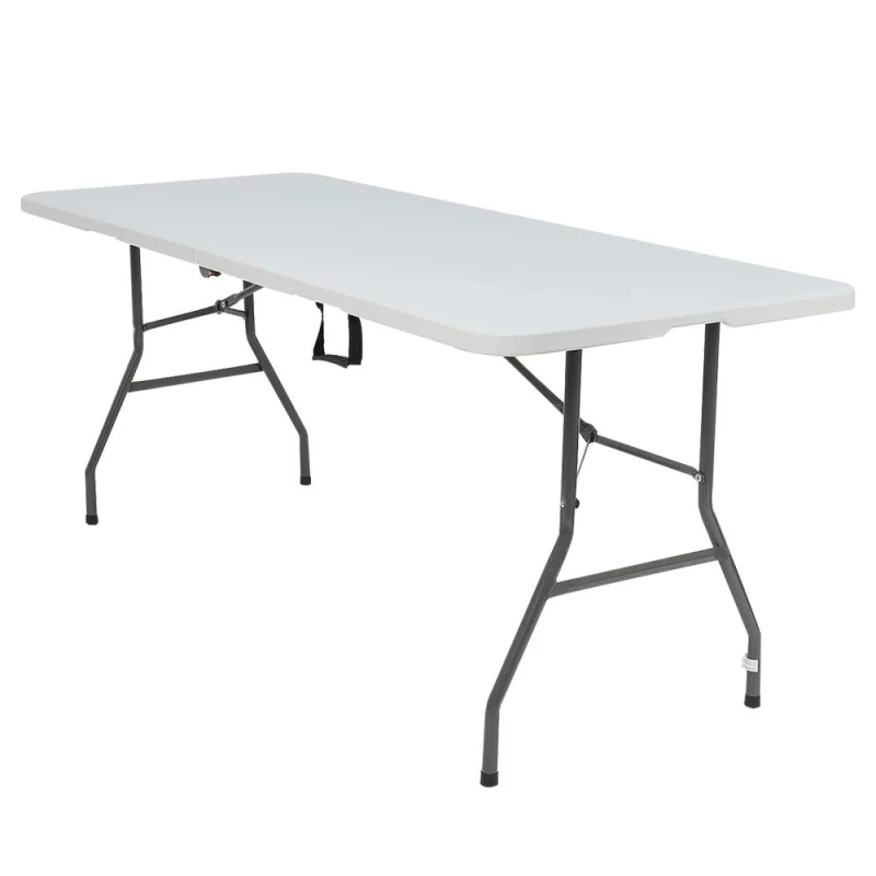 Image of Alivio 6ft Folding Table 180 x 70 x 74cm, Heavy Duty Trestle Table for Camping Buffet Wedding Market Garden Party Car Boot Stall Picnic Indoor White U